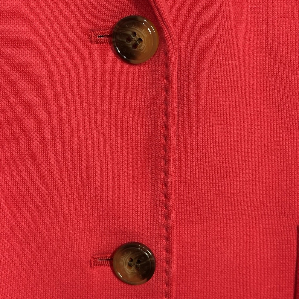Talbots Women Aberdeen Blazer Jacket Size 12P Red Button Up Office Career Pocket - Picture 5 of 11
